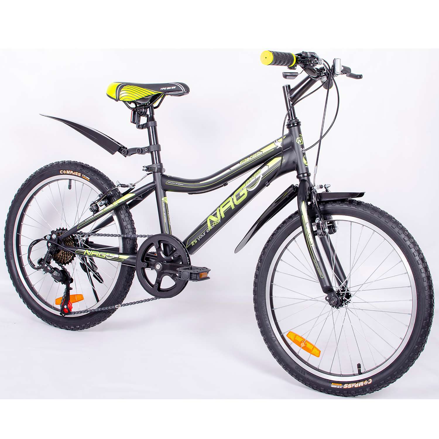 Велосипед NRG BIKES FALCON 20 black-lemon-silver - фото 1