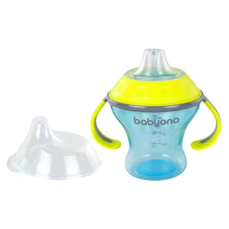 Поильник непроливайка Babyono NATURAL NURSING с мягким носиком 180 мл Голубой 1456