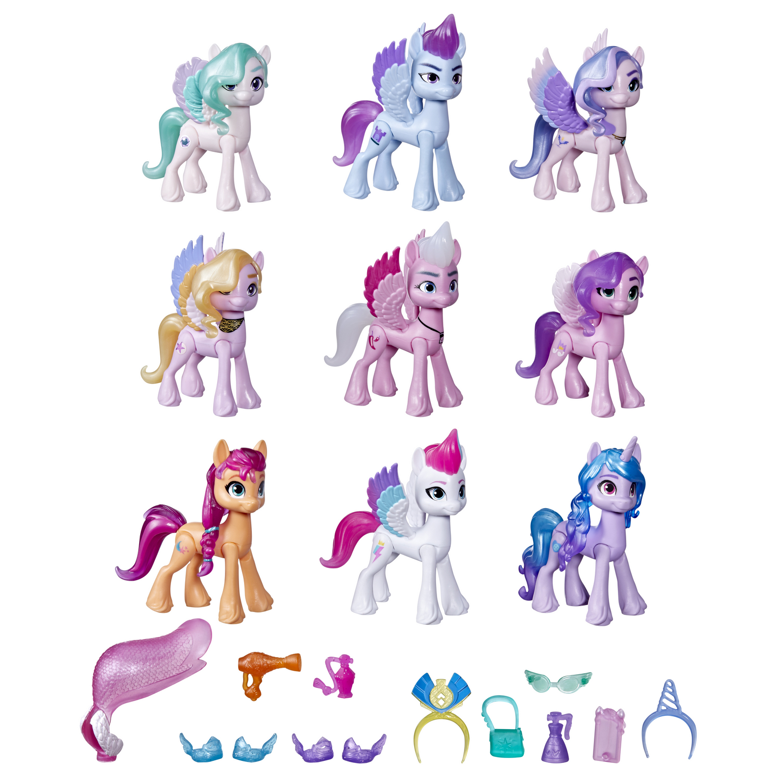 Набор игровой My Little Pony Сияющие сцены 9 пони F2031FF1 купить по цене  1399 ₽ в интернет-магазине Детский мир