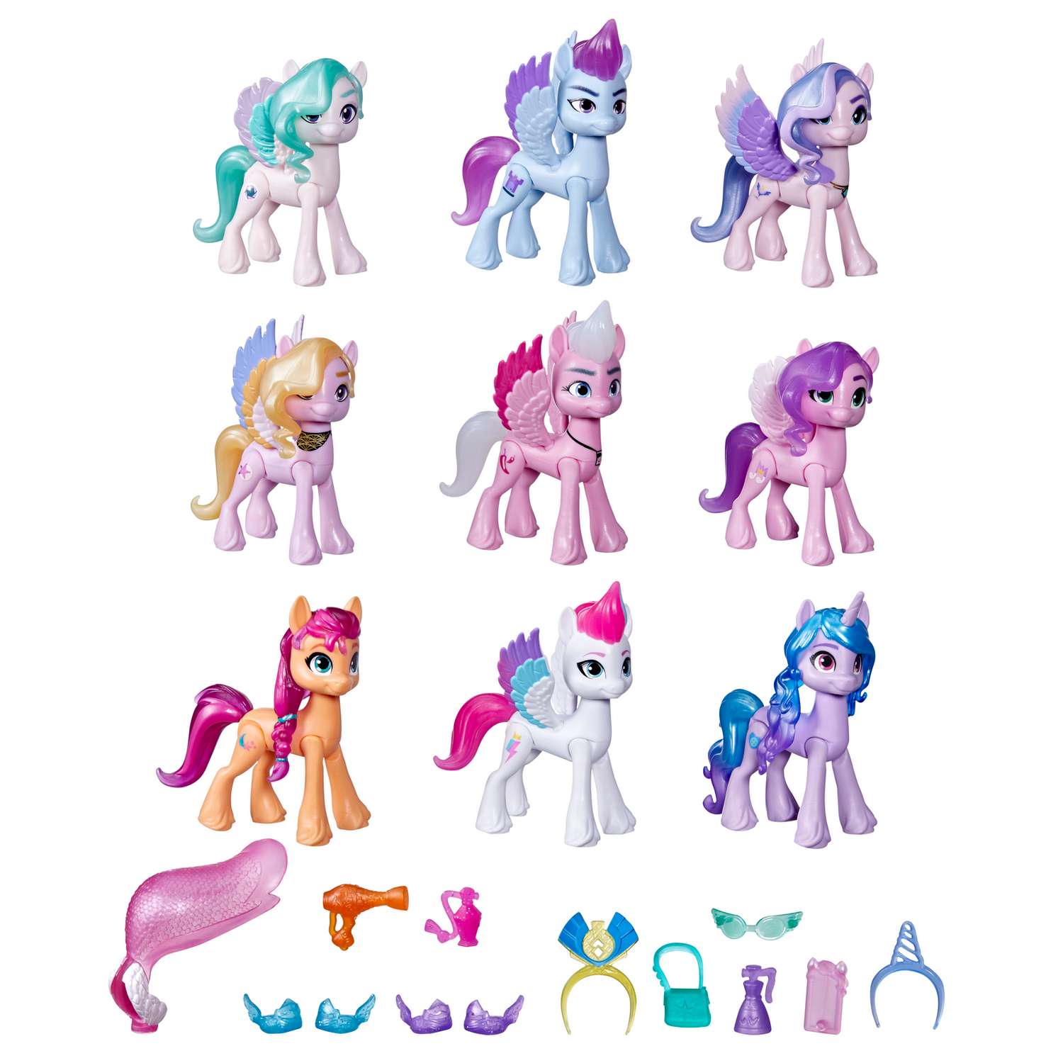 Набор игровой My Little Pony Сияющие сцены 9 пони F2031FF1 - фото 1