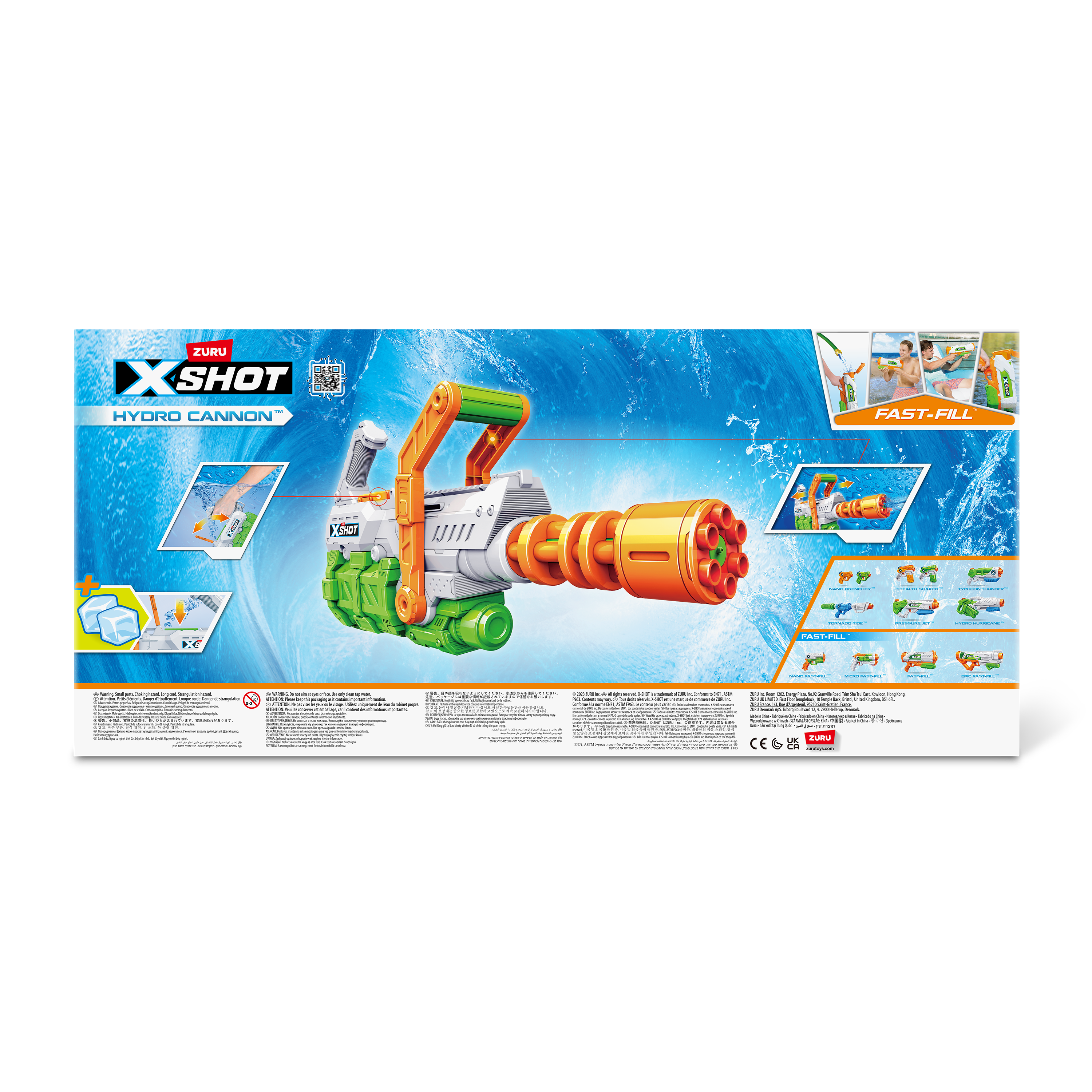 Бластер водный X-Shot Water Fast Fill Hydro Cannon 118112 - фото 12