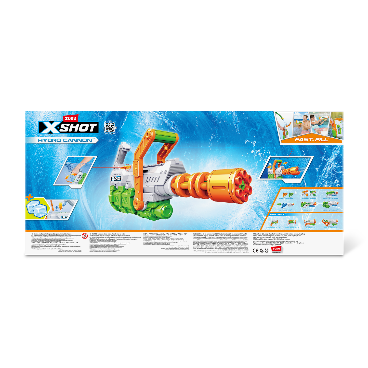 Бластер водный X-Shot Water Fast Fill Hydro Cannon 118112 - фото 12