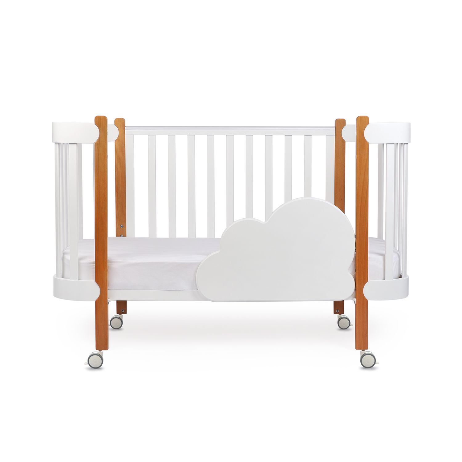 Детская кроватка Happy Baby Mommy Lux прямоугольная, универсальный маятник (белый) - фото 9