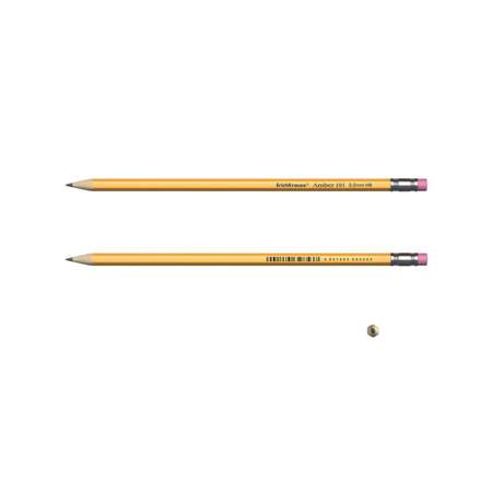 Чернографитный карандаш ErichKrause с ластиком Amber 101 HB 12 шт