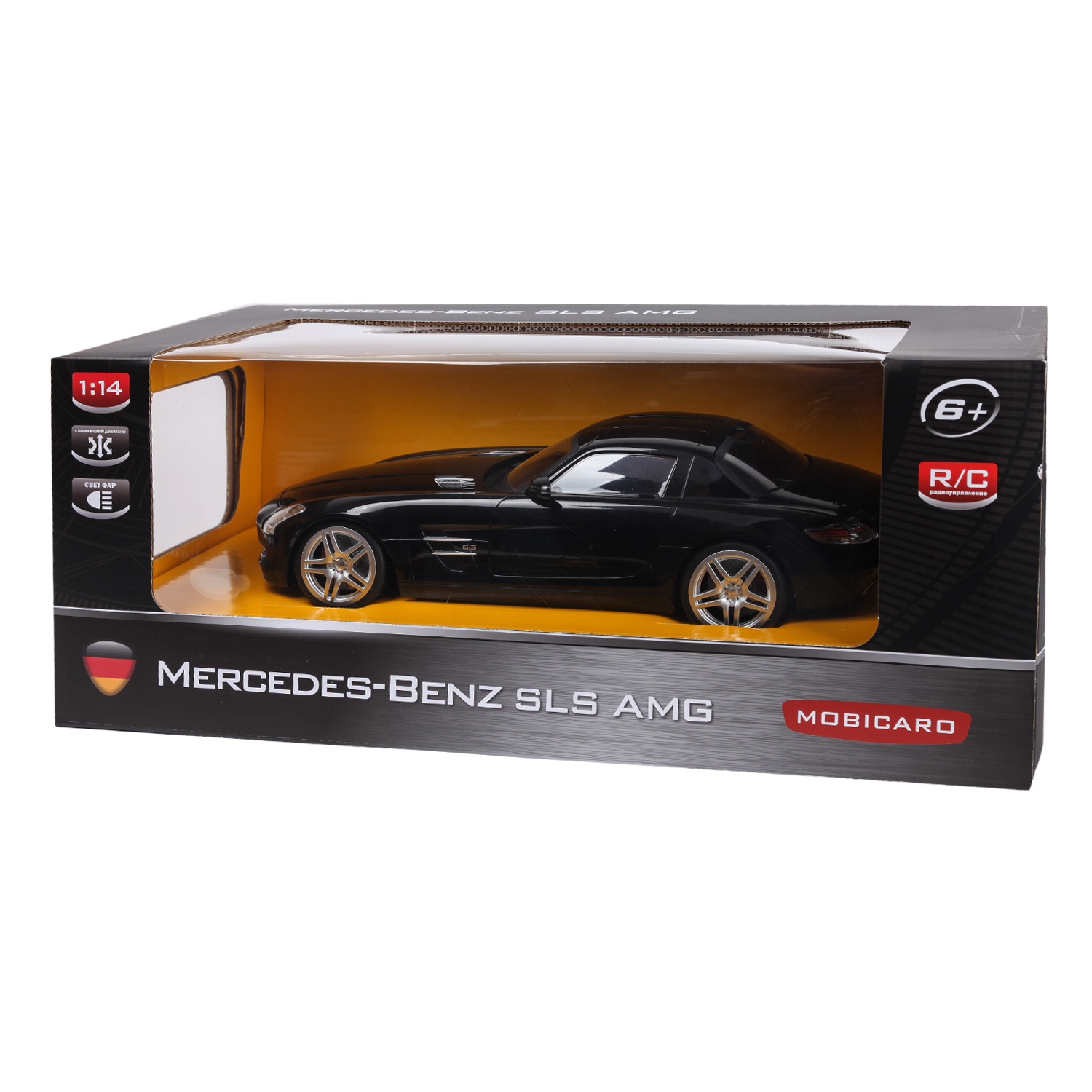 Машинка Mobicaro РУ 1:14 Mercedes-Benz SLS Черная YS249581-B купить по цене  2999 ₽ в интернет-магазине Детский мир