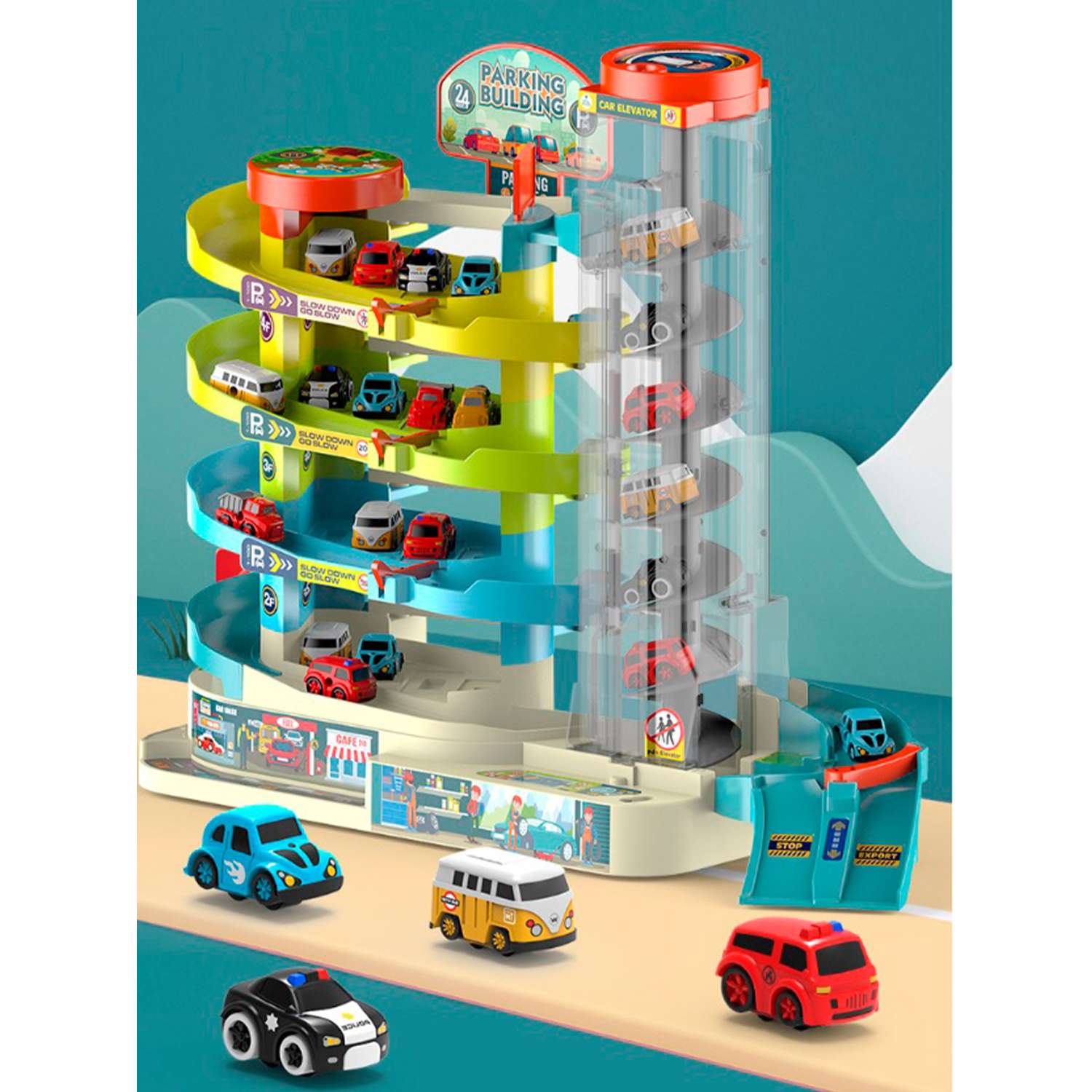 Парковки и гаражи игрушечные в наборах для детей