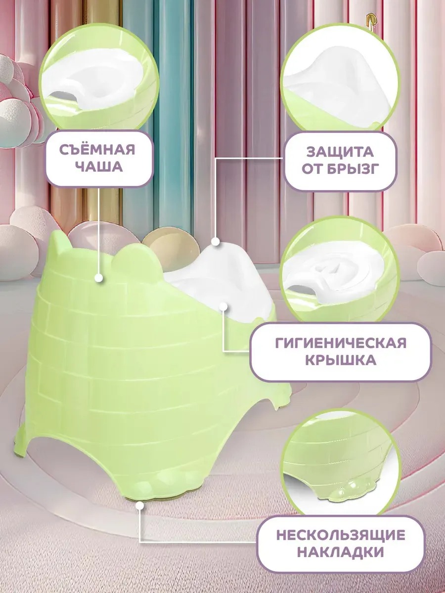 Горшок детский Компания Друзей анатомический с крышкой размер M - фото 3