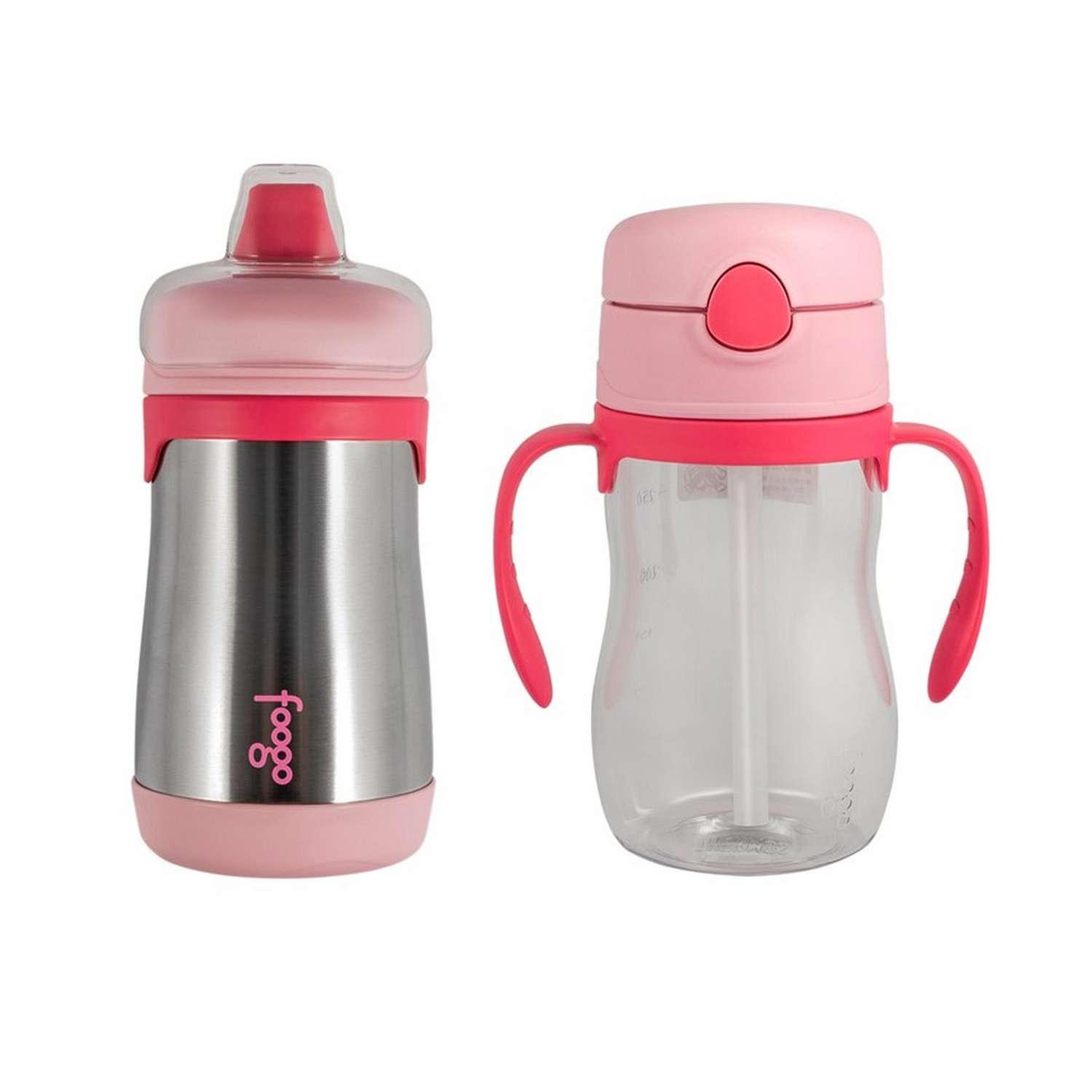 Детский термос и бутылка THERMOS 290 мл. +290 мл. розовый - фото 1