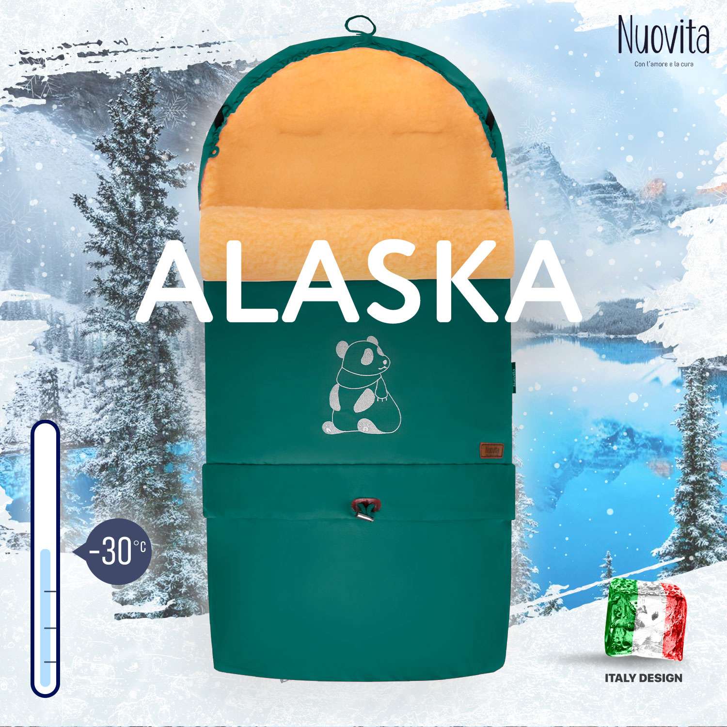 Конверт в коляску Nuovita Alaska Pesco Изумрудный - фото 6