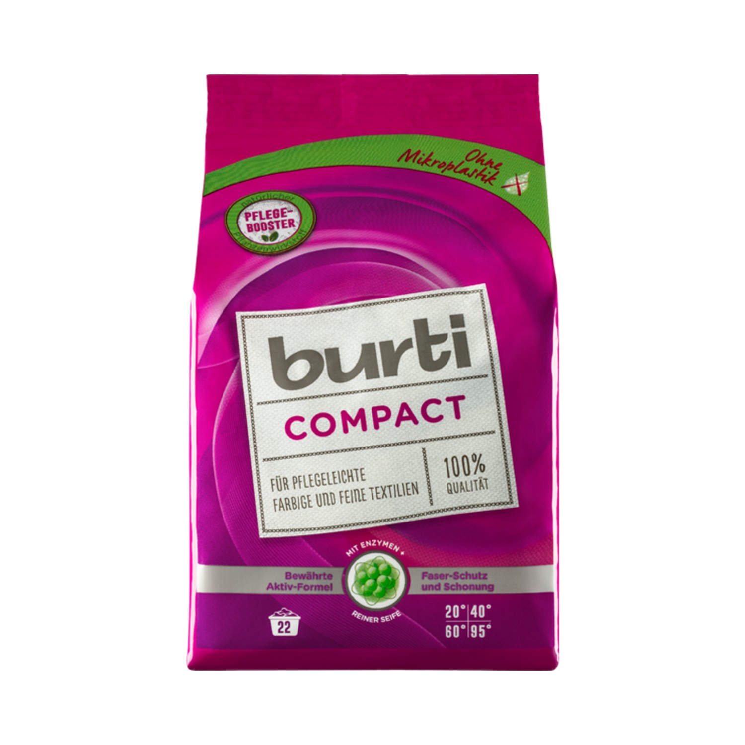 Стиральный порошок BURTI Compact концентрат для цветного и тонкого белья 1.1 кг - фото 1