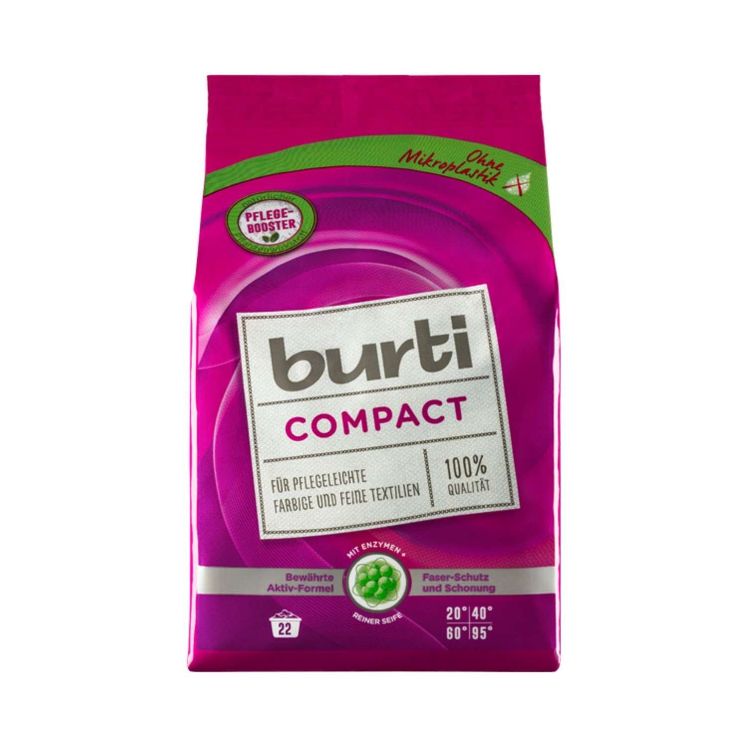 Стиральный порошок BURTI Compact концентрат для цветного и тонкого белья 1.1 кг - фото 1