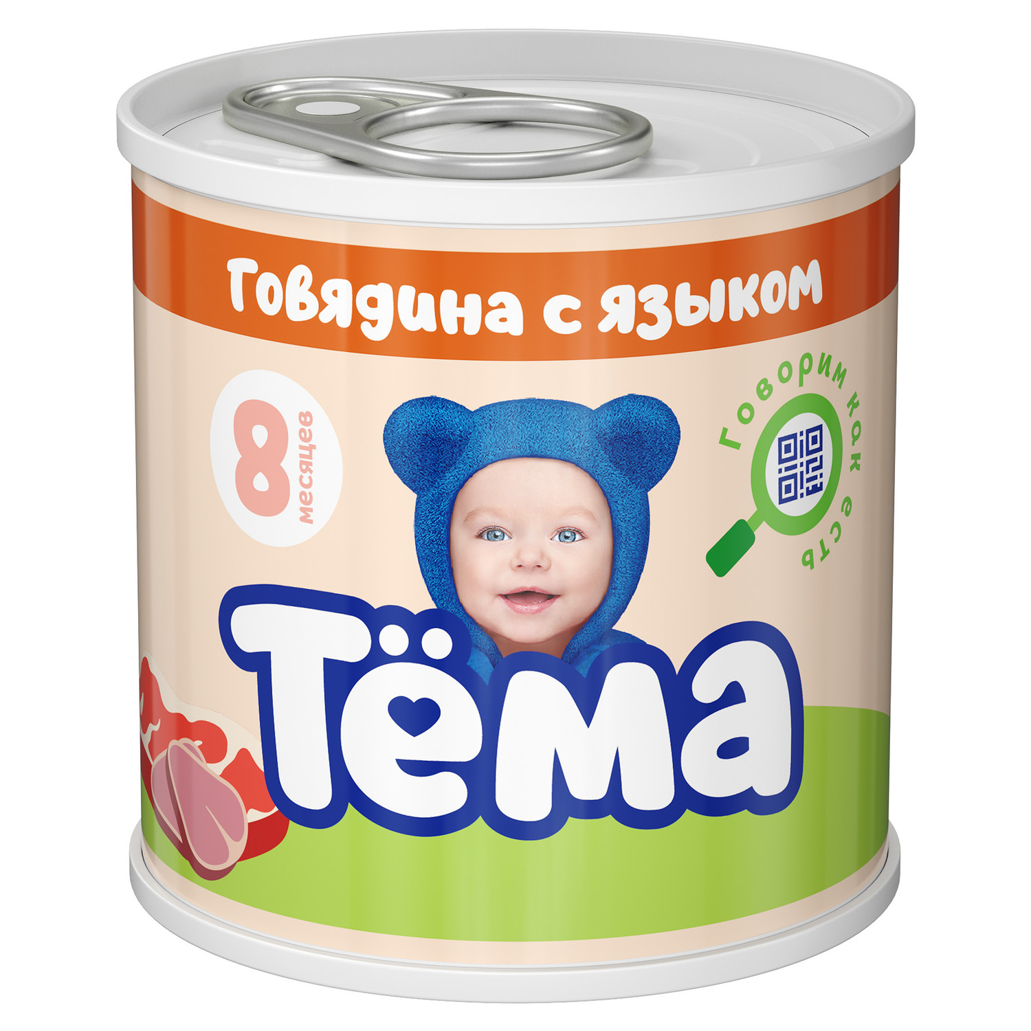 Пюре Тёма Говядина-язык 90г с 8месяцев - фото 1