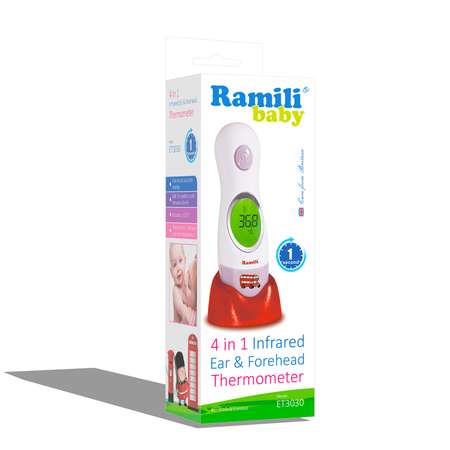 Инфракрасный термометр Ramili ушной и лобный ( 4 в 1)