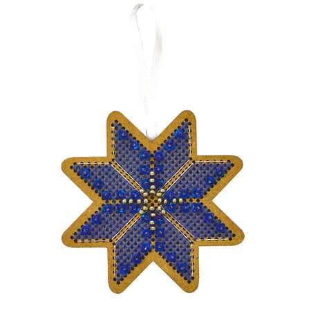 Набор для вышивания крестом Созвездие ИК-008 Новогодняя игрушка Утренняя звезда 7*7см