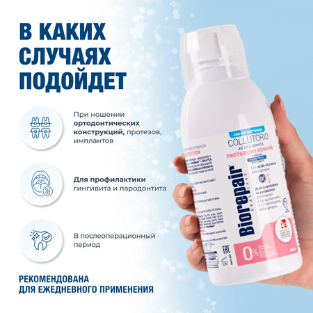 Ополаскиватель для полости рта Biorepair Mouthwash Gum Protection уход за деснами 500 мл