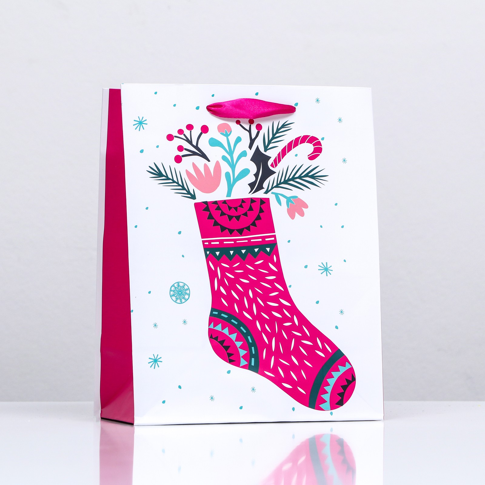 Пакет Sima-Land ламинированный «Подарочный носочек» 18×23×10 - фото 1