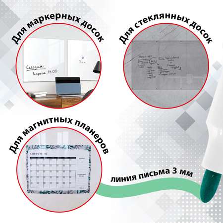 Маркеры Brauberg стираемые для белой доски набор 4 цвета Line 3 мм