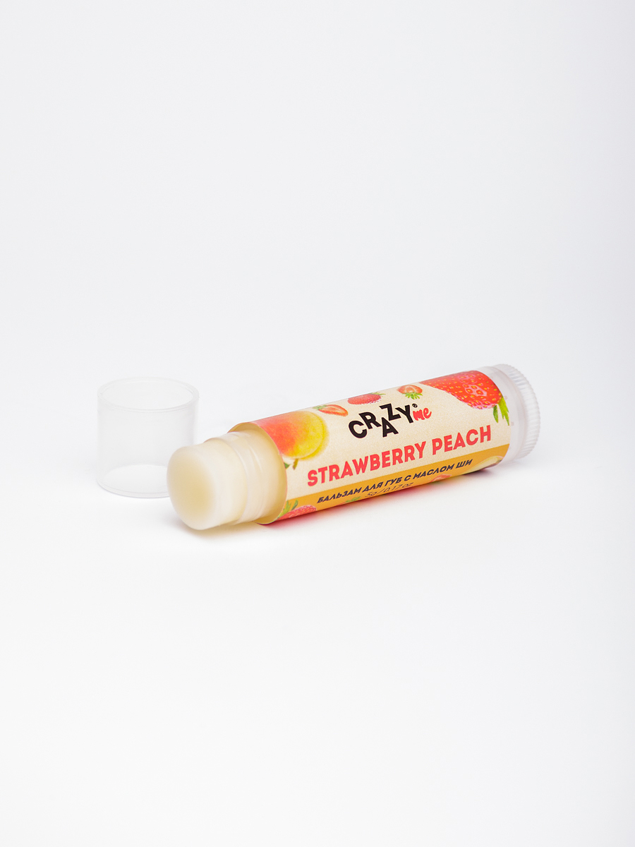 Бальзам для губ CRAZYme Strawberry Peach Lip Balm - фото 2