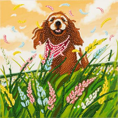 Кристальная мозаика Фрея ALBP-267 постер Собачья радость 20 х 20 см
