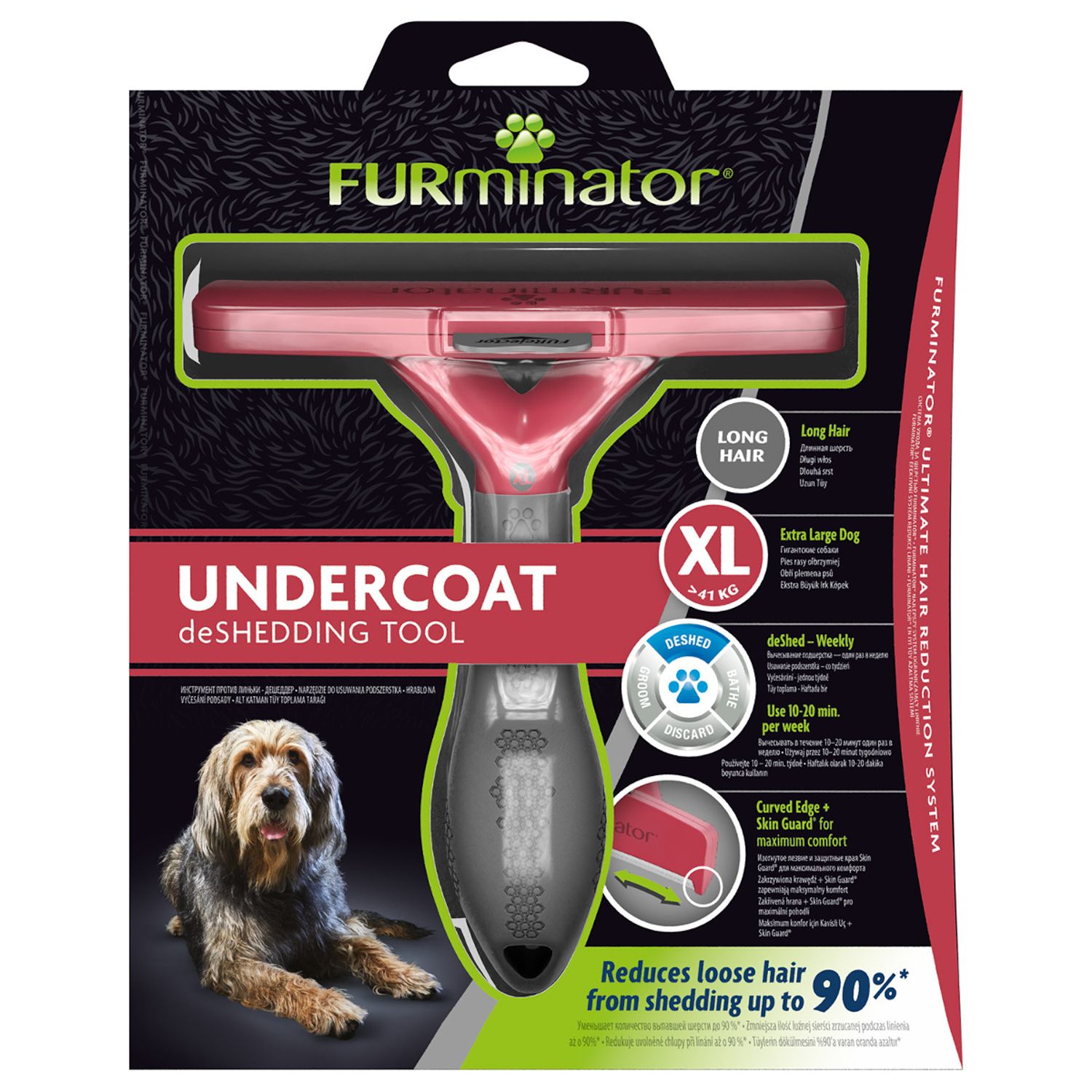 Расческа для собак FURMINATOR гигантских пород с длинной шерстью XL 151234 - фото 2