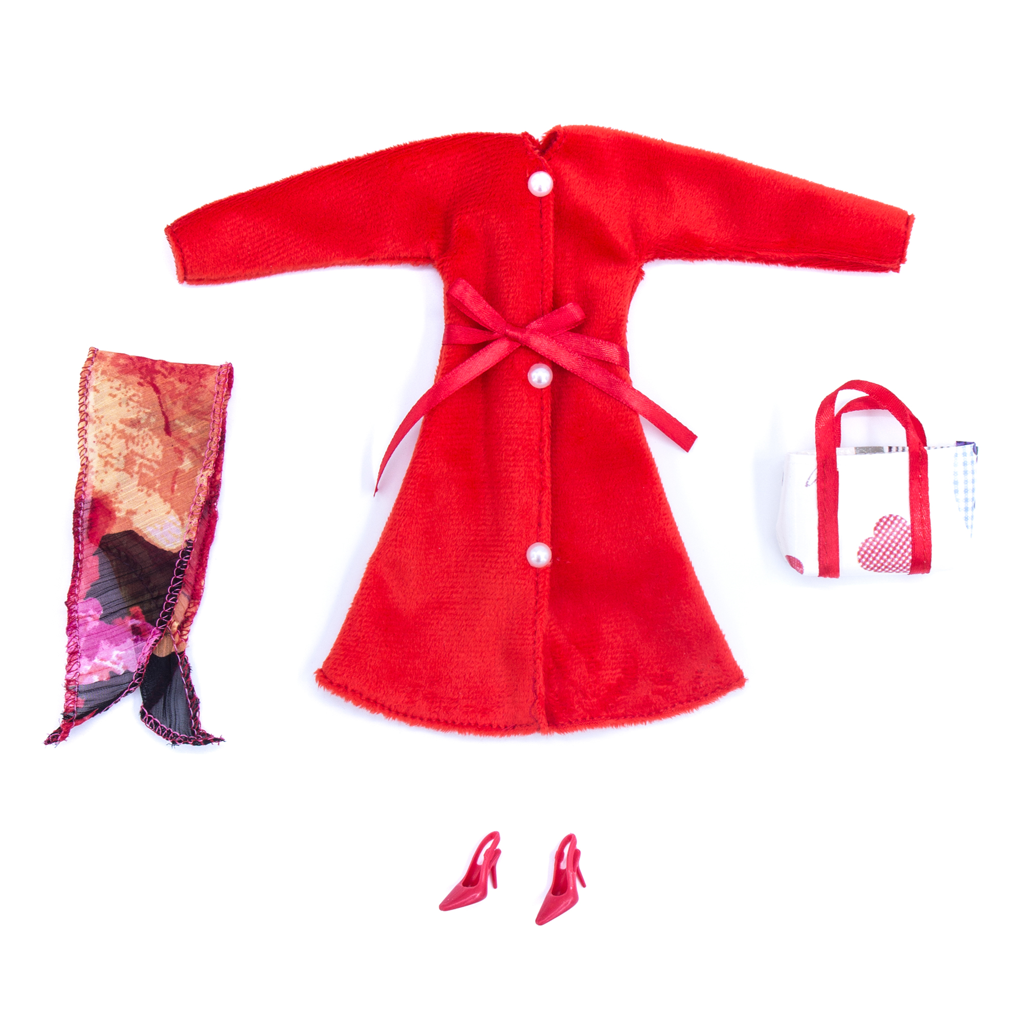Пальто Модница для куклы 29 см 1906 красный 1906красный - фото 3