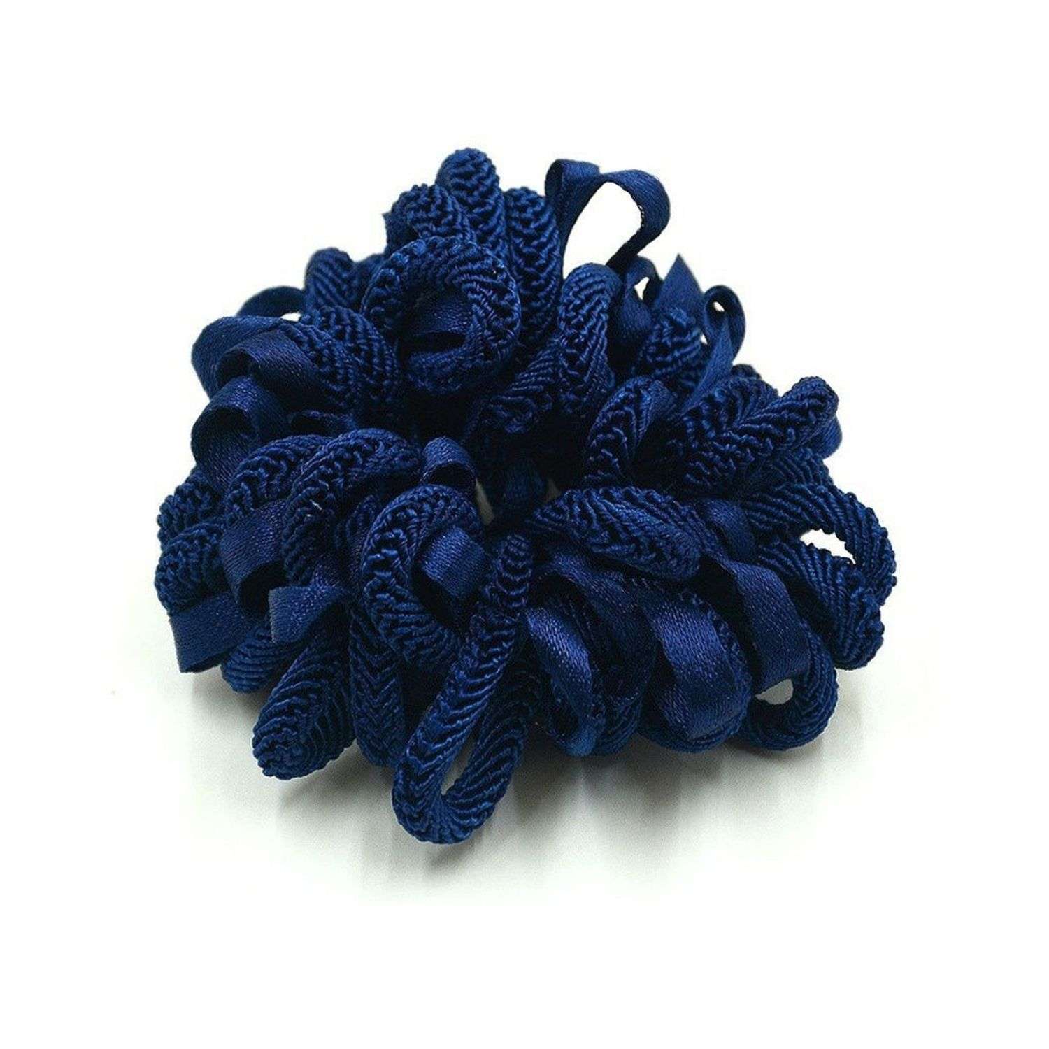 Объёмная резинка для волос Ripoma Петельки синяя - фото 1
