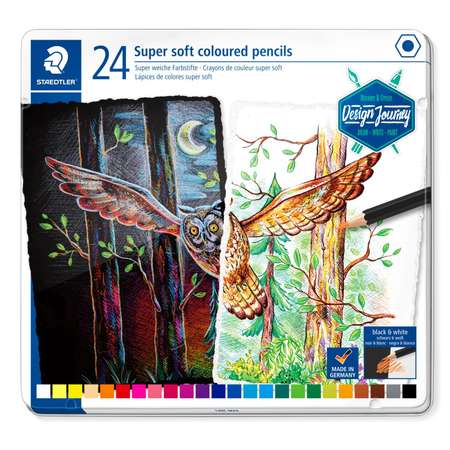 Карандаши цветные STAEDTLER Super Soft супермягкие 24 цвета