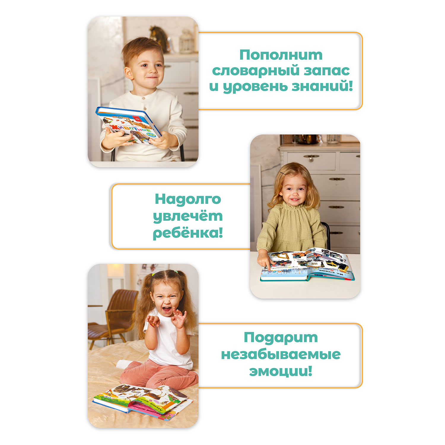 Комплект говорящих книжек BertToys Нажималки: Транспорт + Животные - фото 8