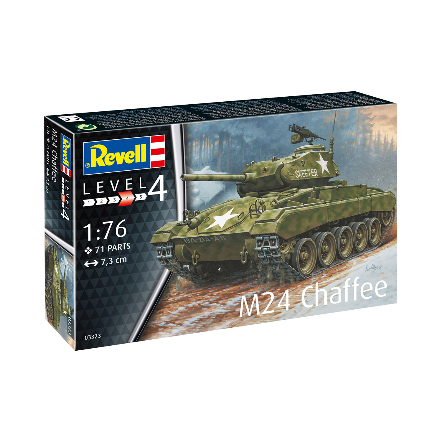 Сборная модель Revell Лёгкий танк США M24 Чаффи 03323 - фото 2