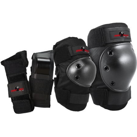 Комплект защиты 3-в-1 Eight Ball Black - чёрный. Размер M/L - наколенники / налокотники / защита запястья