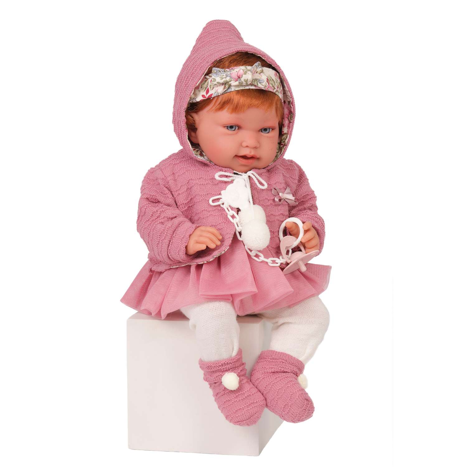 Кукла Antonio Juan Реборн Саманта в розовом 40 см мягконабивная 33070 - фото 8