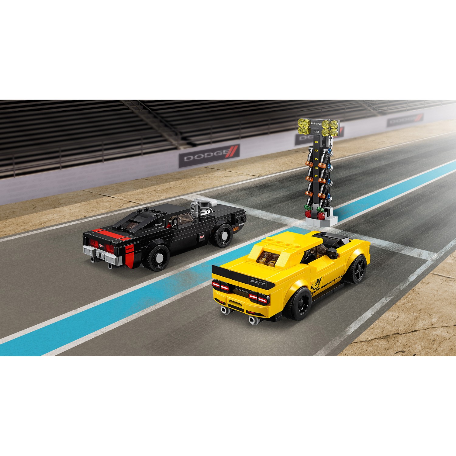 Конструктор LEGO Speed Champions Автомобили 2018 Dodge Challenger SRT Demon+1970 Dodge Charger R/T 75893 - фото 7