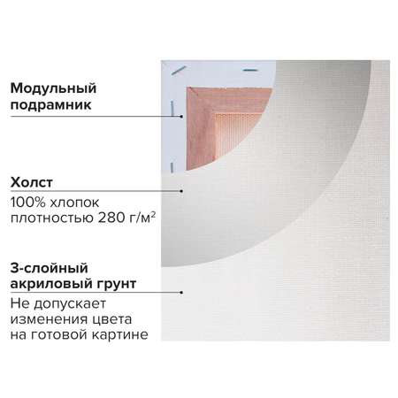 Холст на подрамике Brauberg для рисования 30х40 см