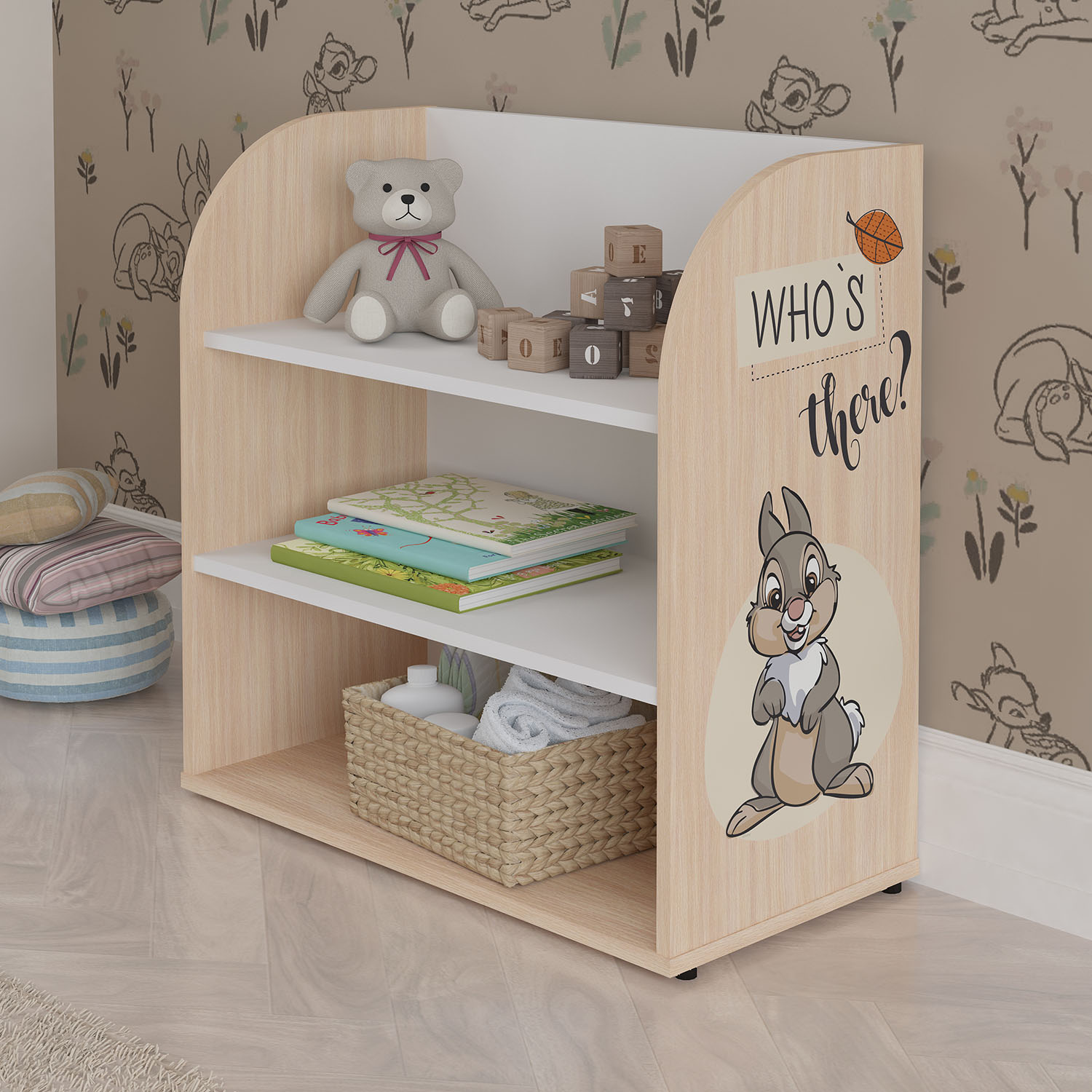 Стеллаж Polini kids Disney baby 810 Бэмби Белый-Дуб - фото 4