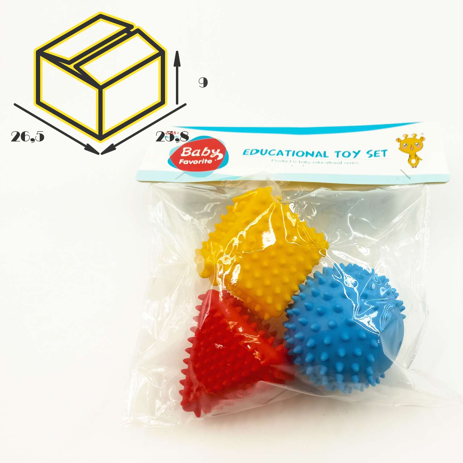 Развивающие мячики S+S Тактильные мячики цвета и форма - фото 6