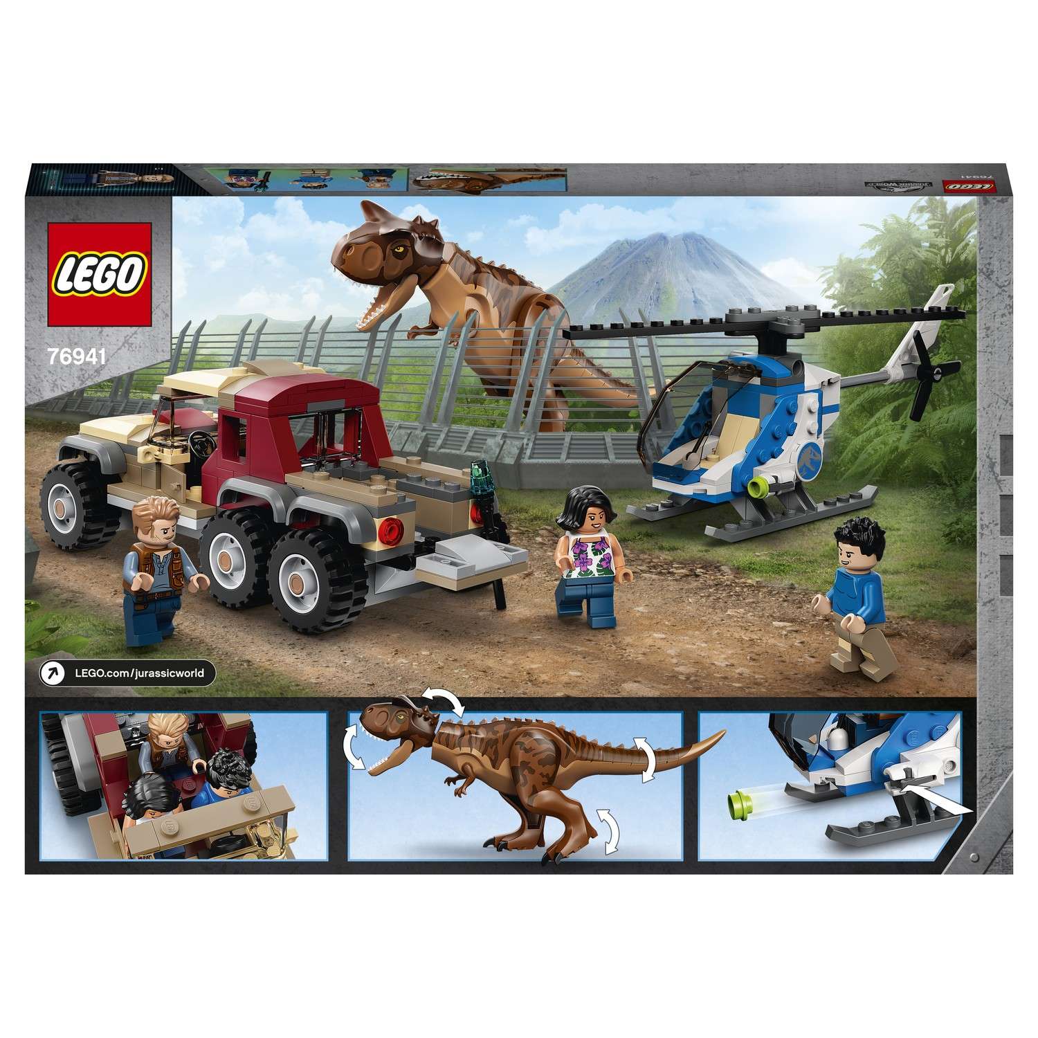 Конструктор LEGO Jurassic World Погоня за карнотавром 76941 - фото 3