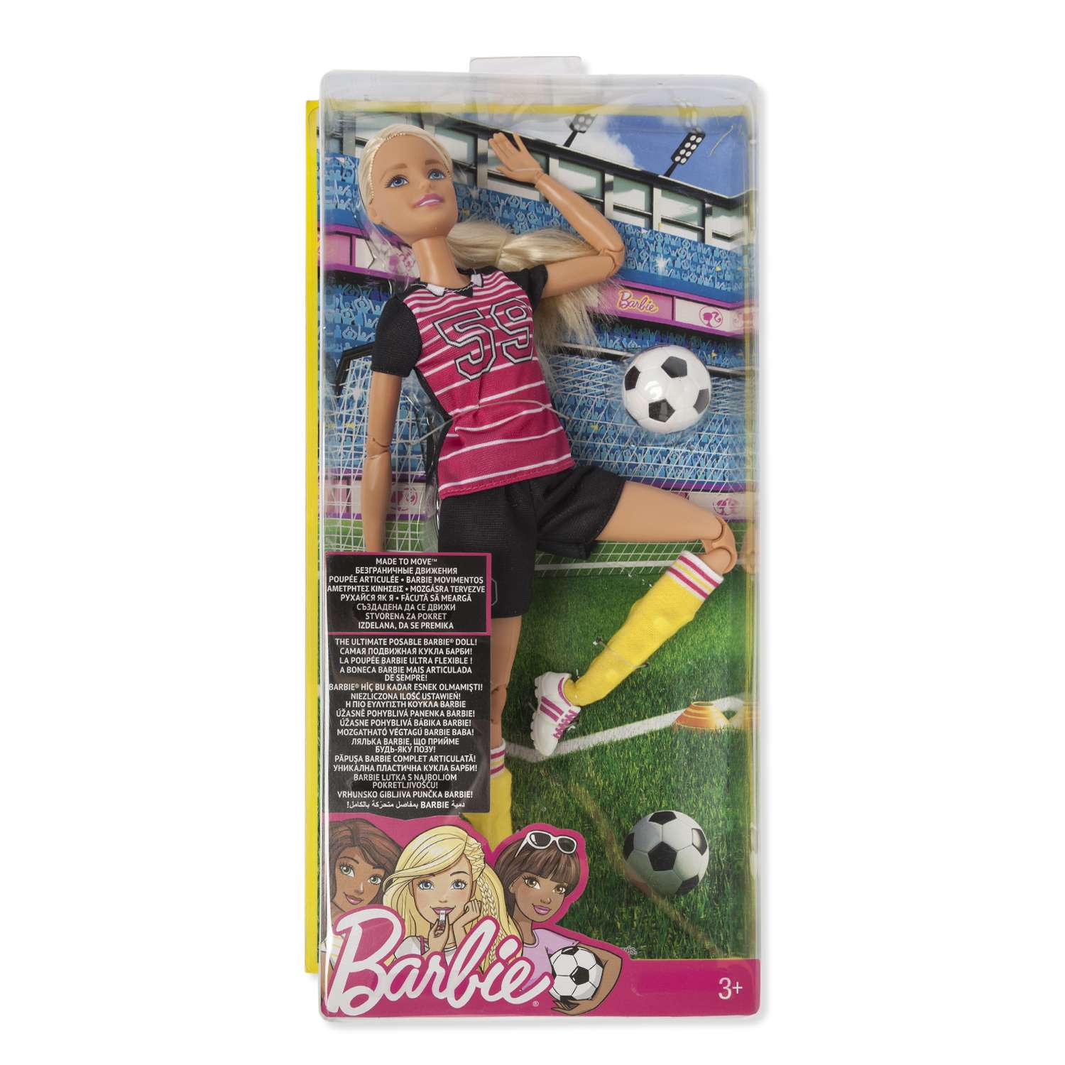 Куклы-спортсменки Barbie Футболистка Блондинка DVF68/DVF69 - фото 3