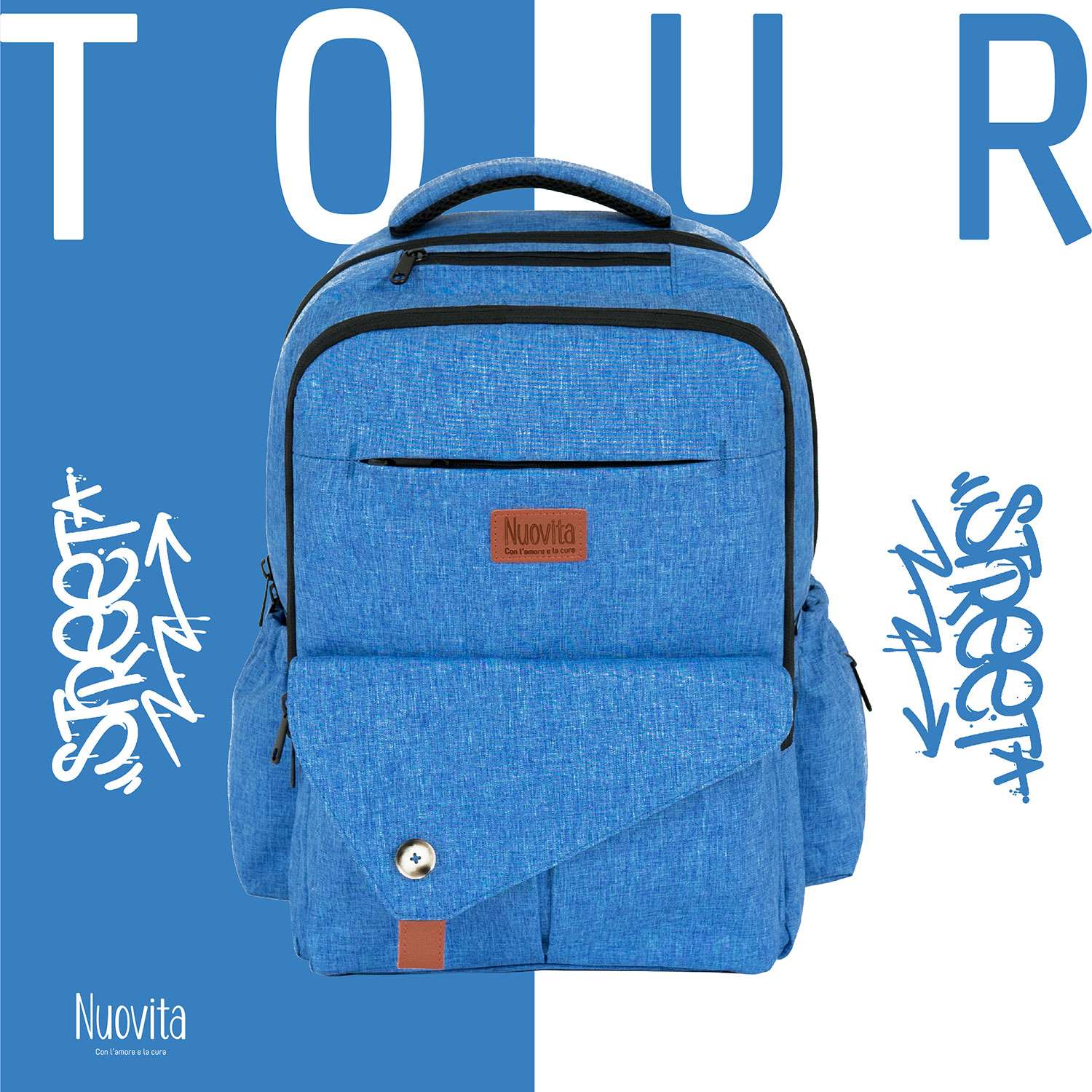 Рюкзак для мамы Nuovita CAPCAP tour Голубой - фото 2