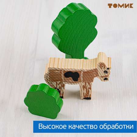 Конструктор детский деревянный Томик сказка смоляной бычок 17 деталей 4534-8