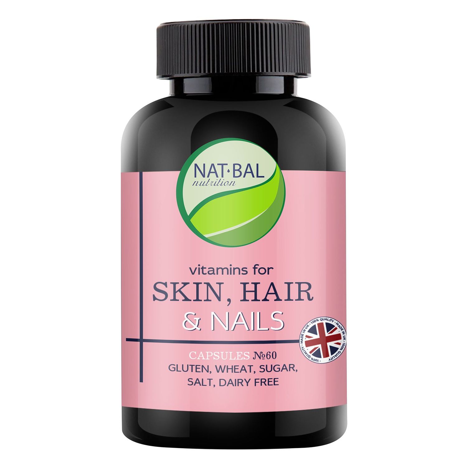 Биологически активная добавка Nat Bal nutrition Skin Hair Nails 60капсул - фото 1