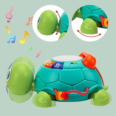 Музыкальная игрушка MagicStyle ползающая черепаха развивающий центр 6 в 1