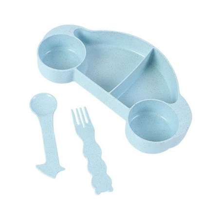 Набор детской посуды Uniglodis Машинка голубая