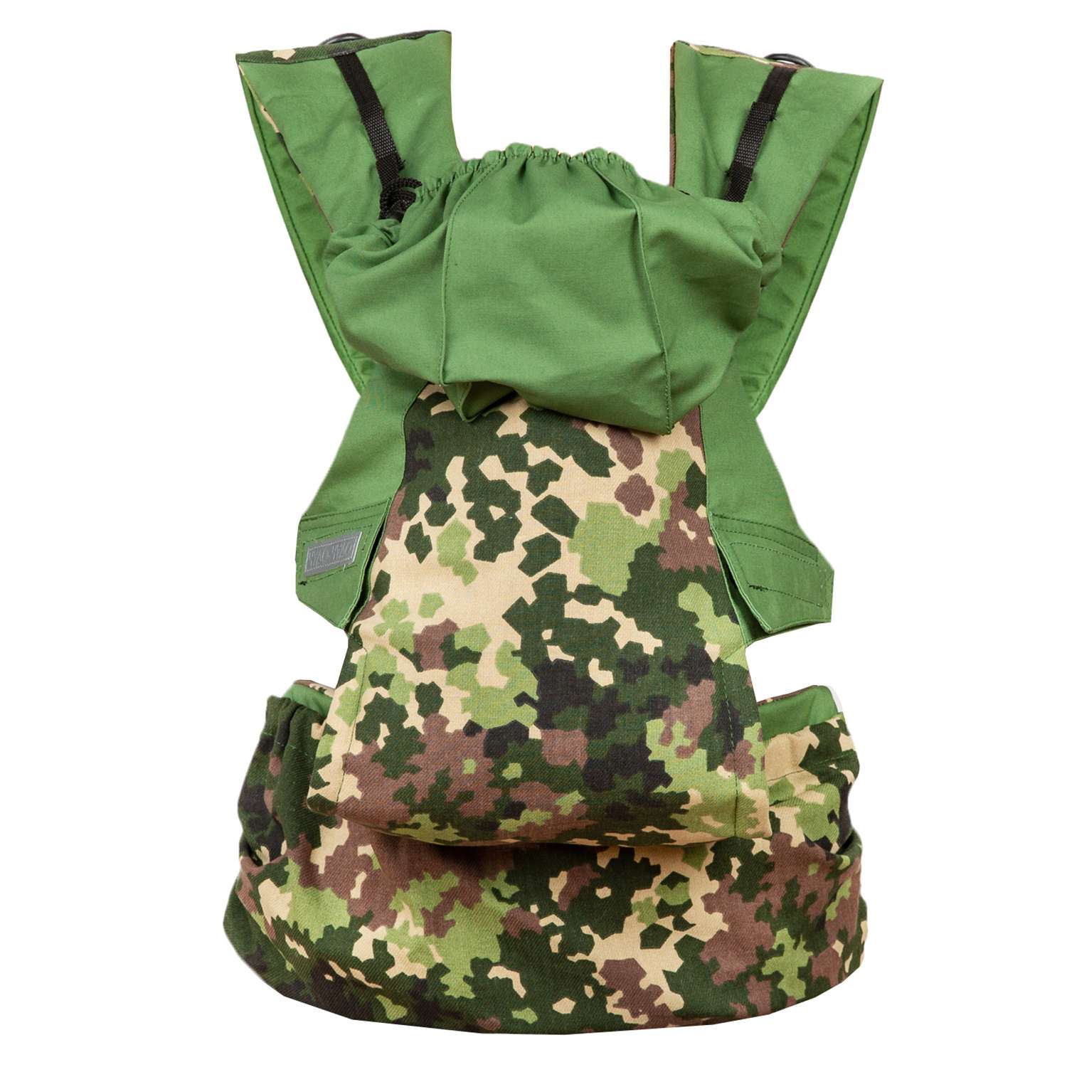 Слинг-рюкзак Чудо-чадо переноска для детей Бебимобиль Позитив камуфляж/зеленый - фото 4
