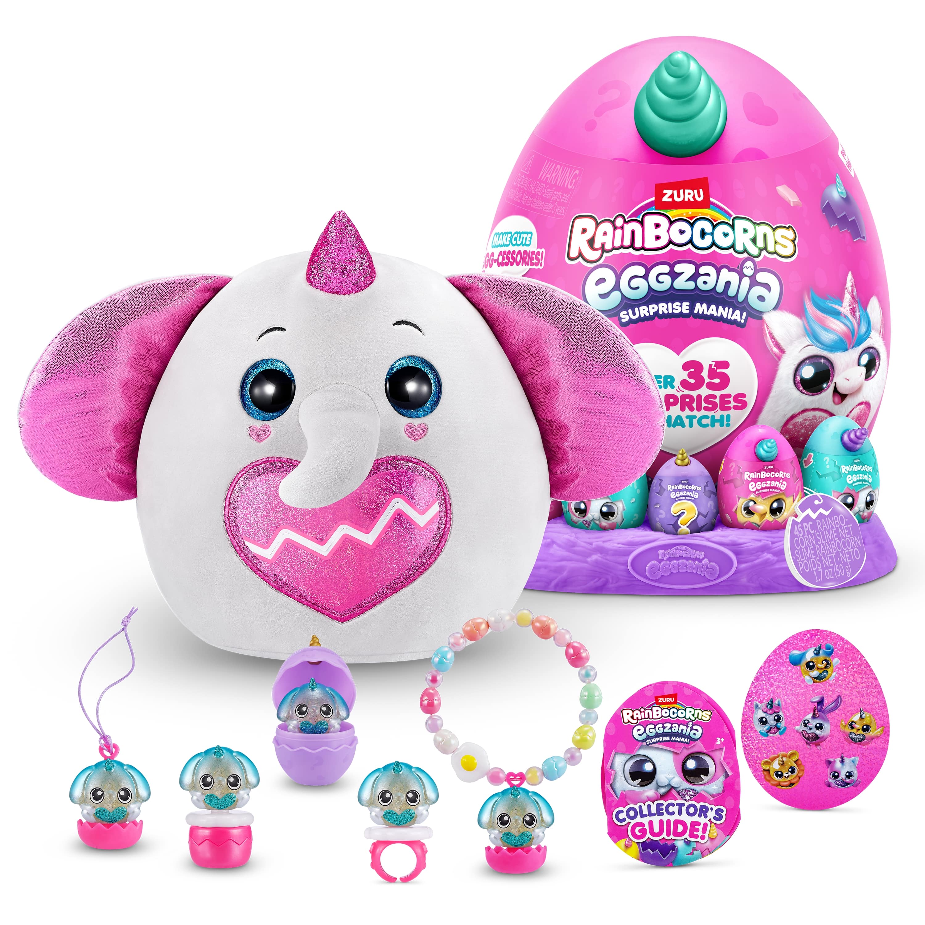 Игрушка сюрприз Zuru Rainbocorns Eggzania S1 с аксессуарами питомец в яйце - фото 6