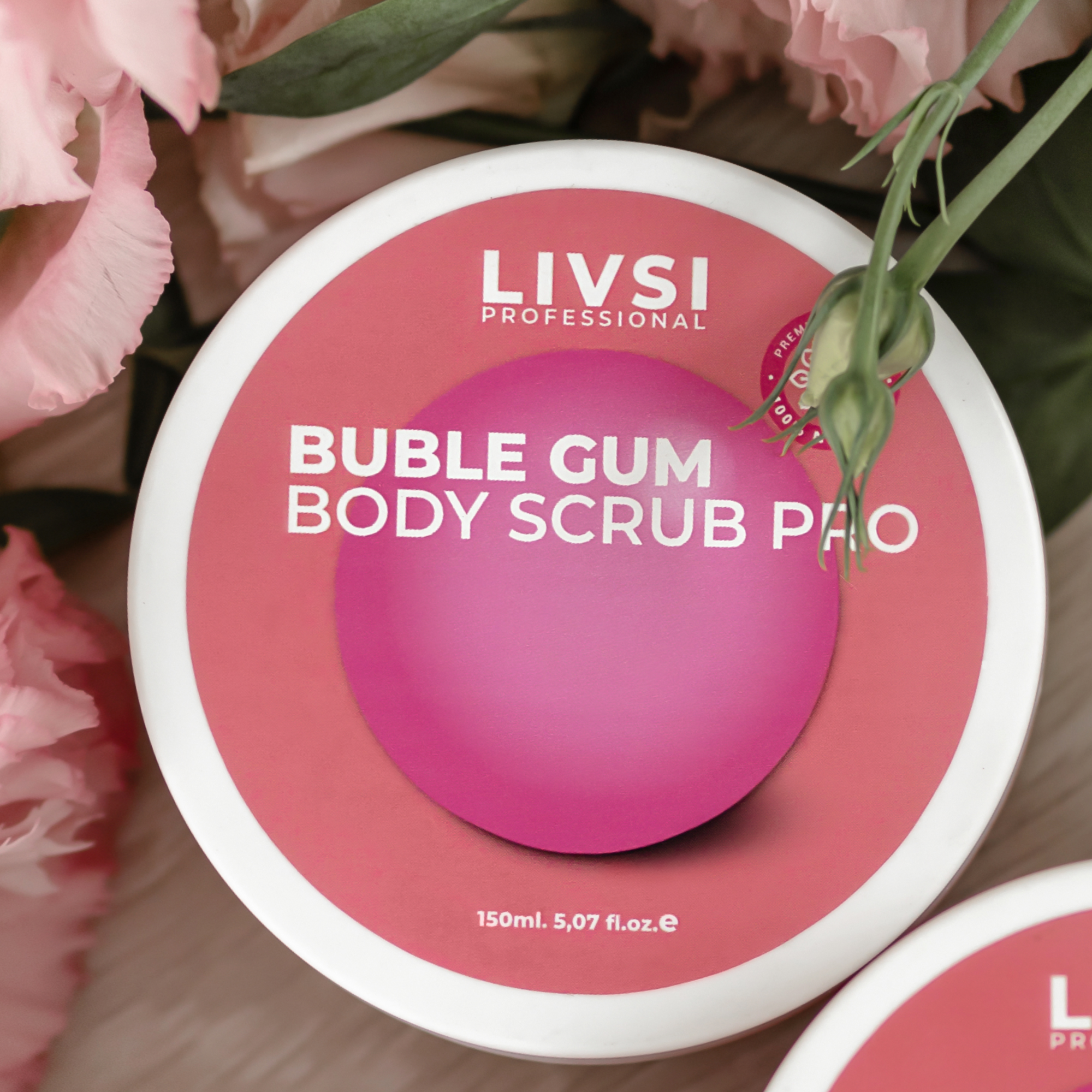 Антицеллюлитный скраб для тела LIVSI PROFESSIONAL Buble Gum 150 ml - фото 1