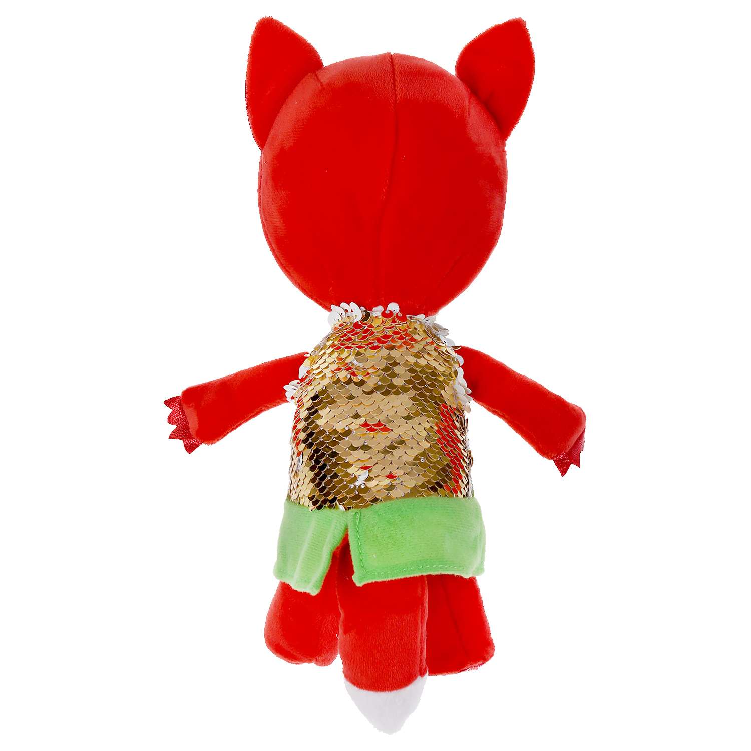 Игрушка мягкая Мульти-Пульти Ми-ми-мишки лисичка в платье из пайеток 20см музыкальный чип 300792 - фото 4