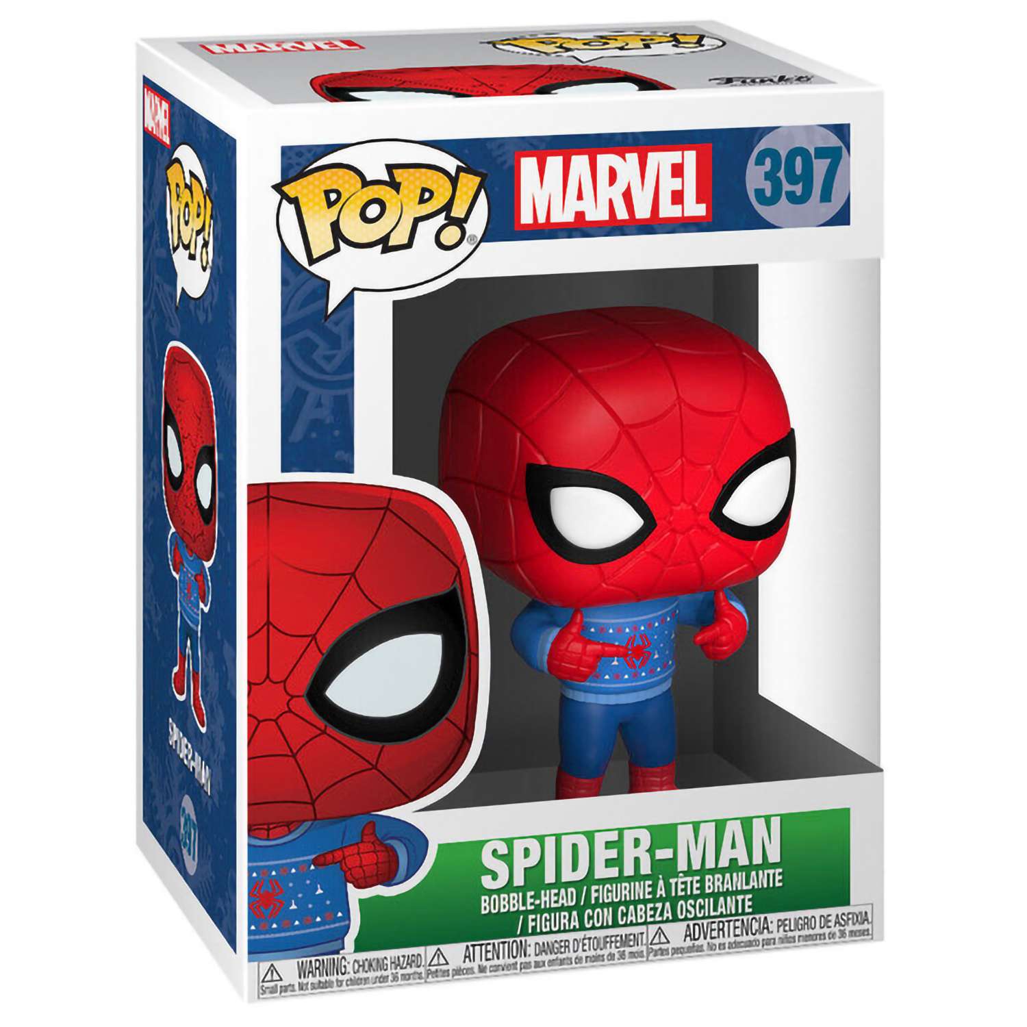 Фигурка Funko POP! Bobble Marvel Holiday Spider-Man Человек Паук - фото 2