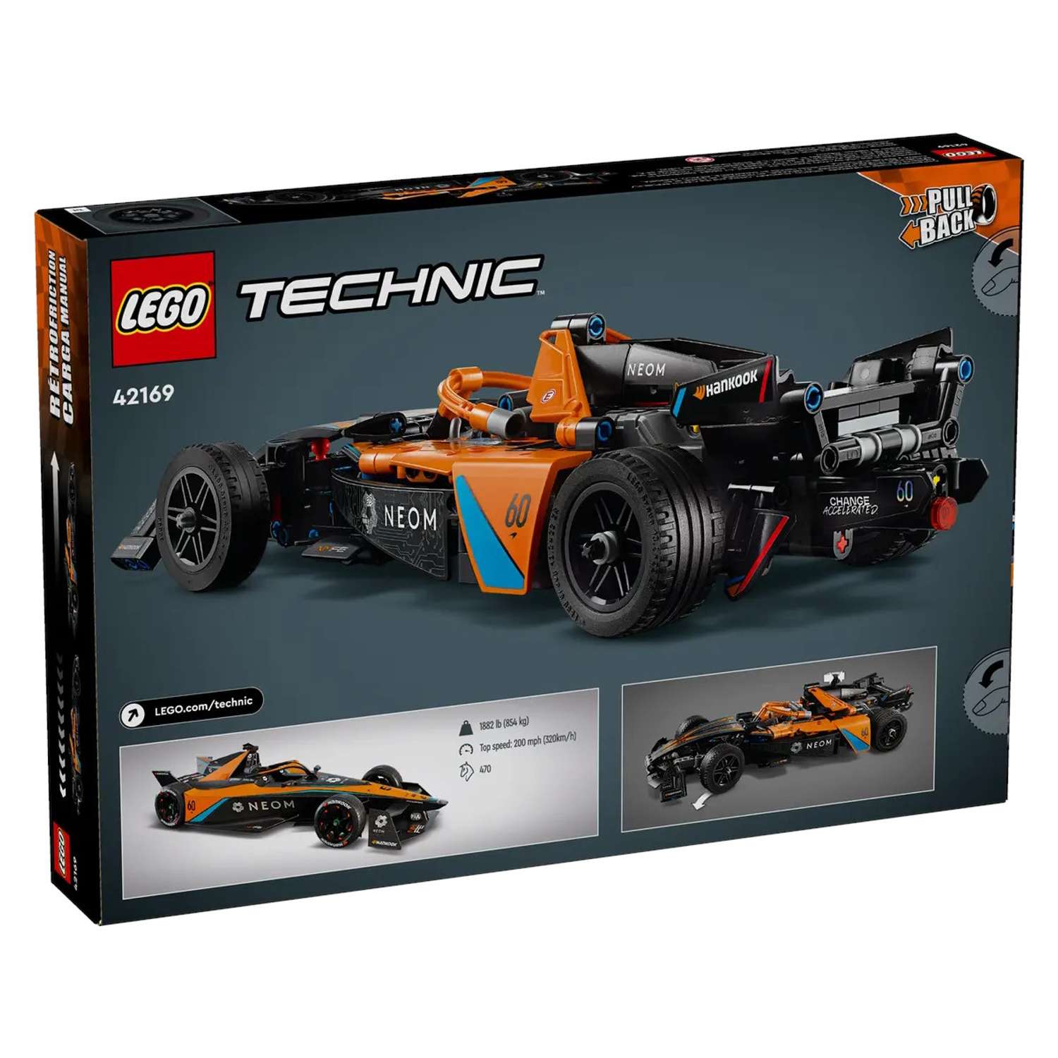 Конструктор LEGO Technic Neom МакЛарен Формула Е Гоночный автомобиль 42169 - фото 7