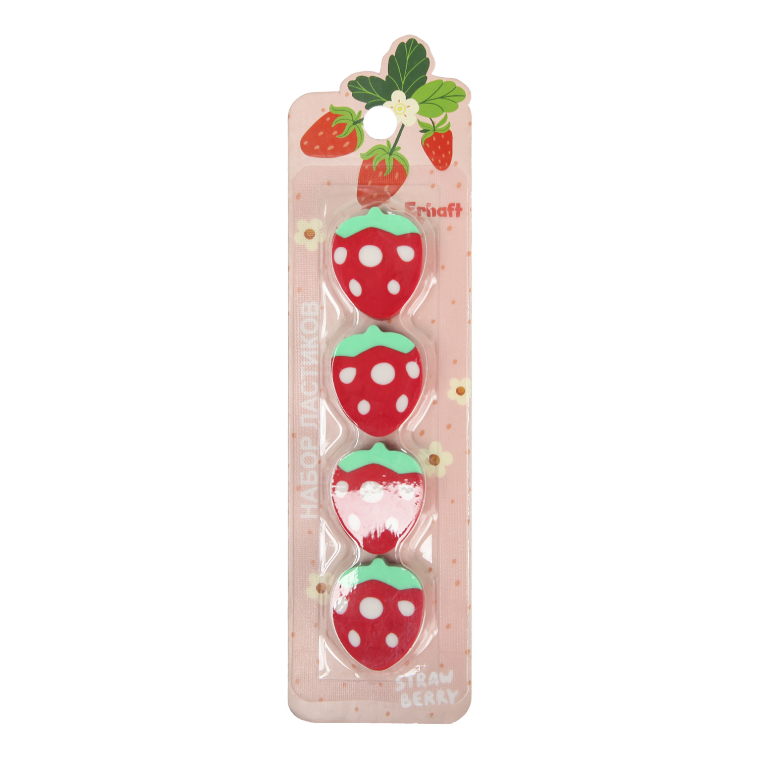 Ластики Erhaft Strawberry 4шт - фото 1