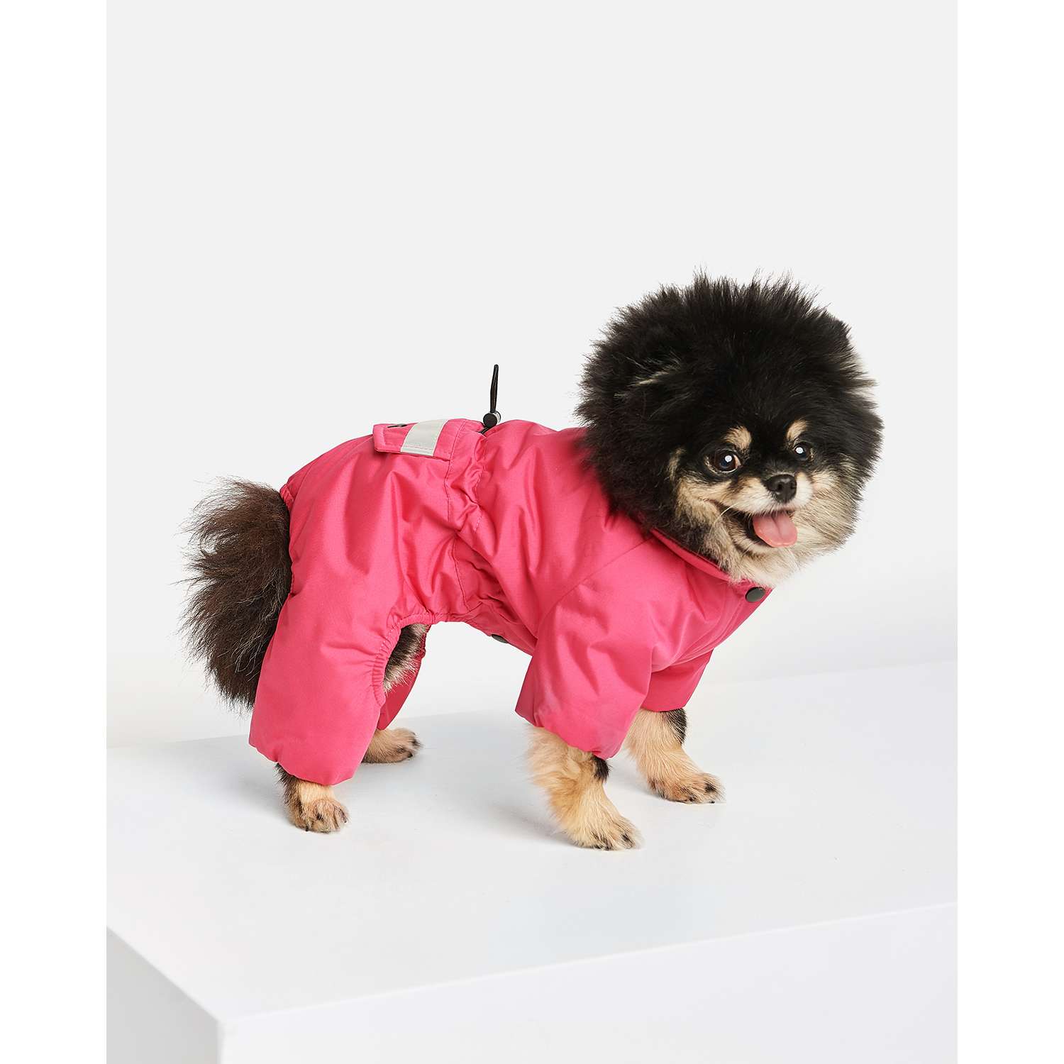 Утеплённый комбинезон для собак Zoozavr розовый 45 - фото 1
